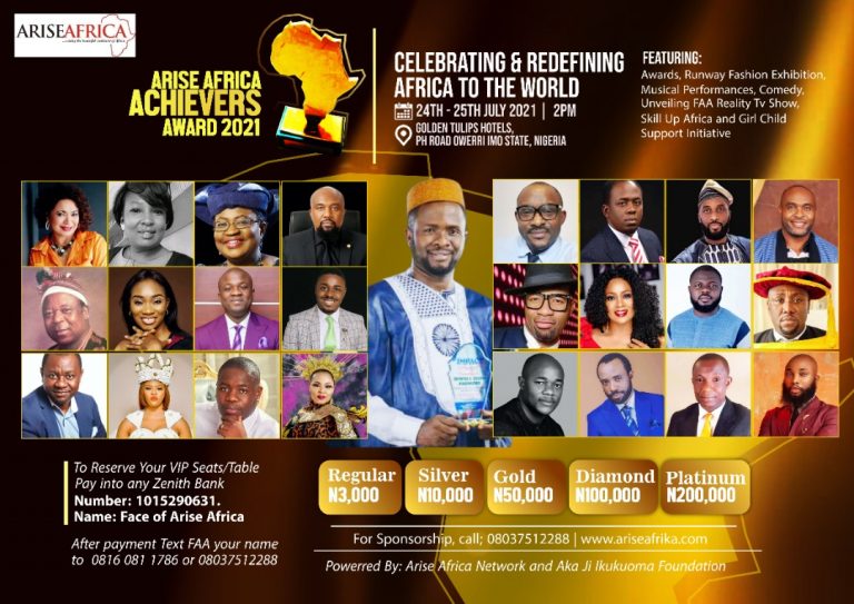 Arise Africa Achievers Awards 2021 Voting Poll