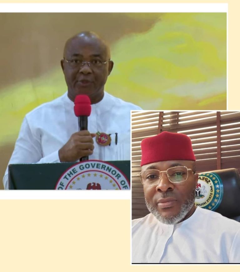 RT. HON. BARR. KENNEDY IBEH CONGRATULATES GOVERNOR UZODINMA ON HIS FIRST YEAR OF HIS SECOND TERM AS GOVERNOR OF IMO STATE